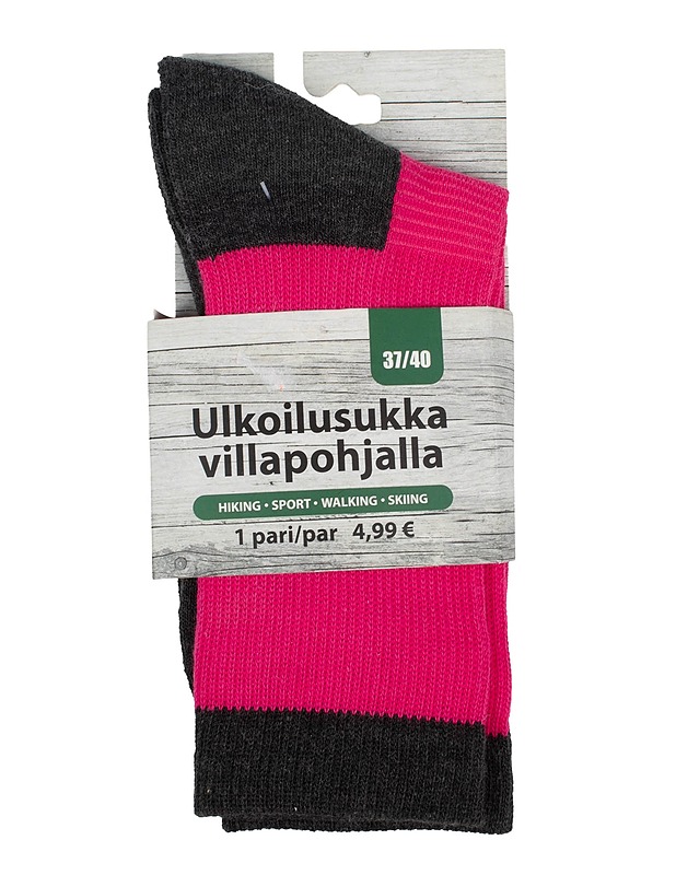 Ulkoilusukka villapohjalla, 37/40 - Asusteet - 10105582654 - 0
