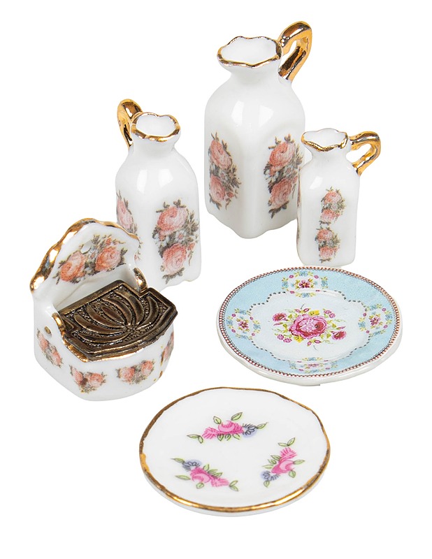 Keraamiset miniatyyri astiat, 6 kpl - Askartelu - 10105582696 - 0