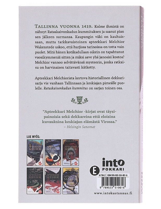 Apteekkari Melchior ja Rataskaivonkadun kummitus - Hargla, Indrek - Romaanit ja novellit - 10105582732 - 1
