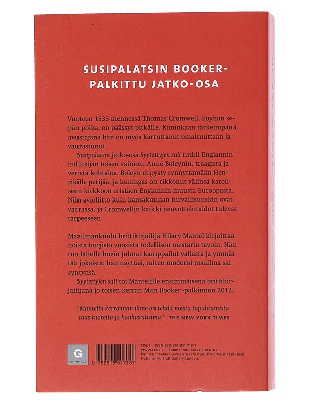 Syytettyjen sali - Mantel, Hilary - Romaanit ja novellit - 10105582751 - 1