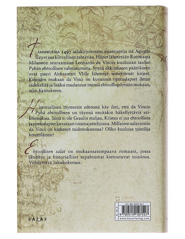 Ehtoollisen salat - Sierra, Javier - Romaanit ja novellit - 10105582775 - 1
