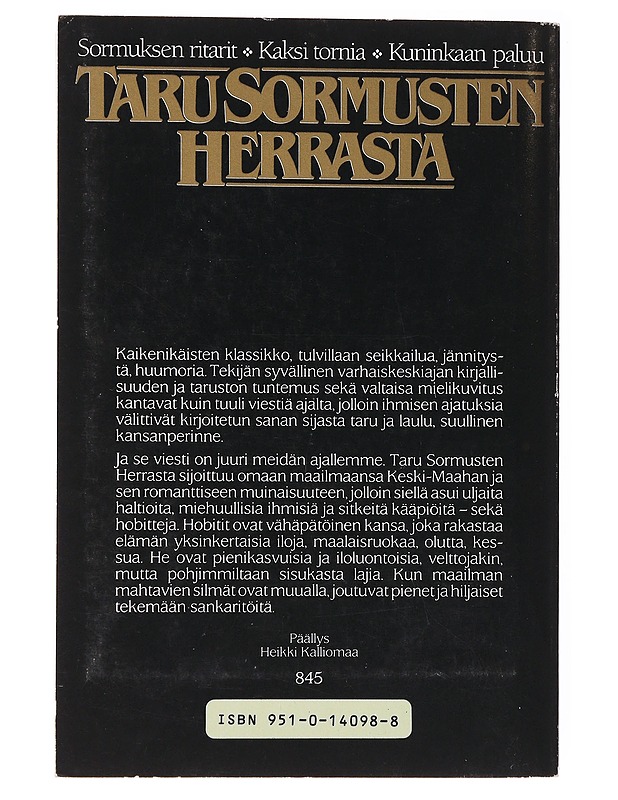 Taru sormusten herrasta - Tolkien, J. R. R. - Fantasia- ja scifi - 10105582800 - 1