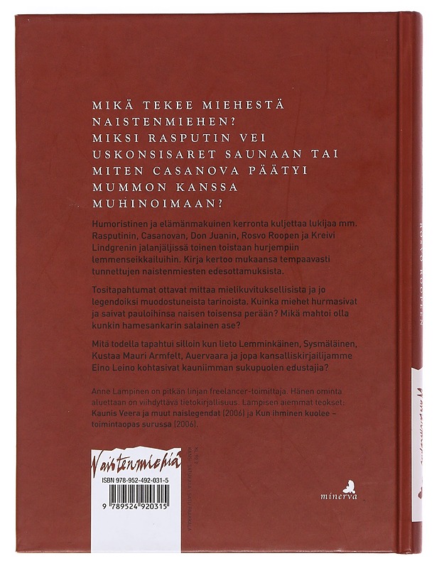 Naistenmiehiä / Casanovasta Rosvo Roopeen - Anne Lampinen - Elämäkerrat ja muistelmat - 10105583005 - 1