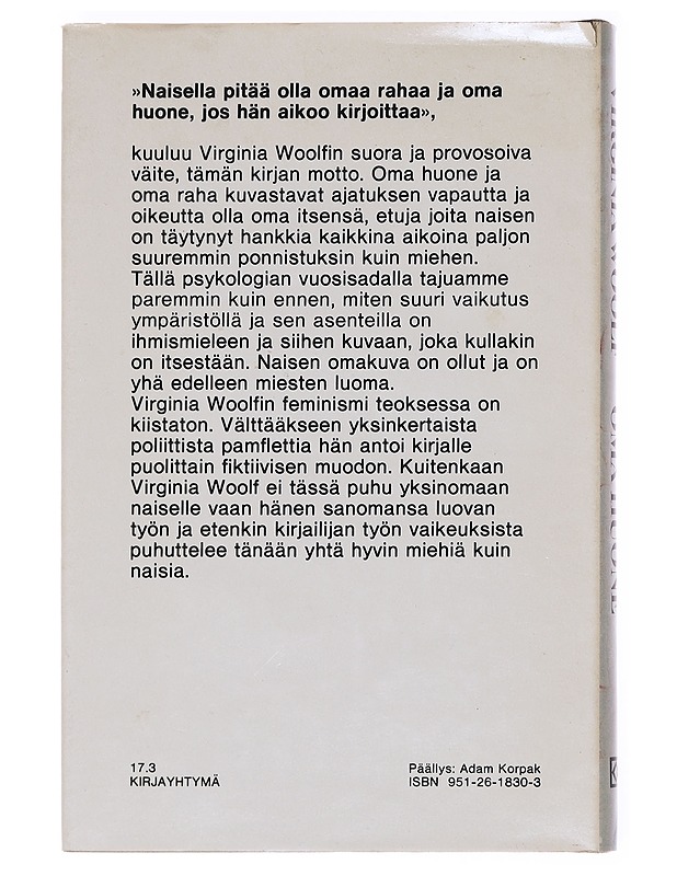 Oma huone - Woolf, Virginia - Tietokirjat - 10105583003 - 1