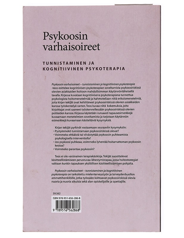 Psykoosin varhaisoireet : tunnistaminen ja kognitiivinen psykoterapia : hoito-opas - French, Paul - Tietokirjat ja oppaat - 10105583009 - 1