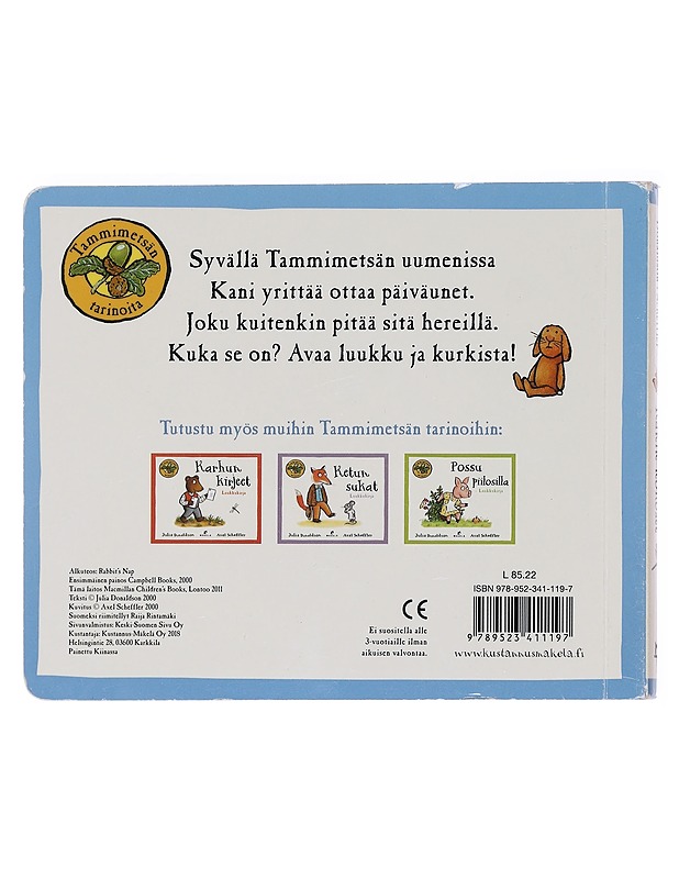 Kanin nokoset / luukkukirja - Donaldson, Julia - Lastenkirjat - 10105583015 - 1