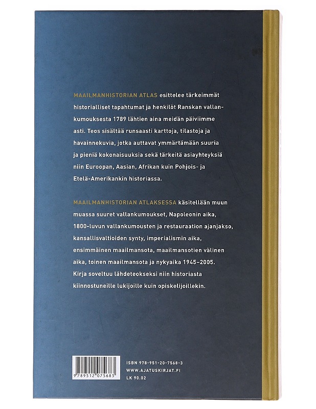 Maailmanhistorian atlas Ranskan vallankumouksesta nykypäivään - Kinder, Hermann - Historiakirjat - 10105583175 - 1
