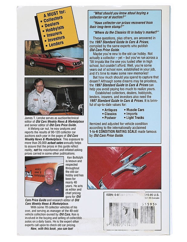 Standard Guide to Cars and Prices 1997 -  James T. Lenzke (Editor ), Kenneth Buttolph (Editor)  - Tietokirjat ja oppaat - 10105583210 - 1