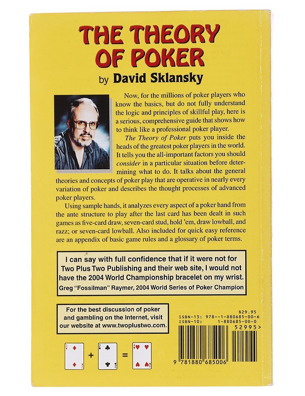 The theory of Poker - Sklansky, David - Tietokirjat ja oppaat - 10105583326 - 1