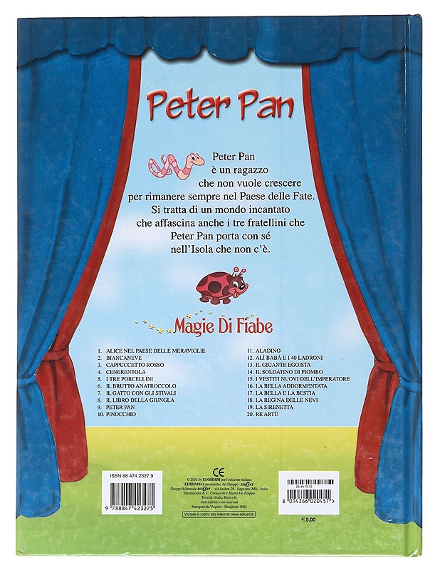 Peter Pan italiaksi - Lastenkirjat - 10105583380 - 1