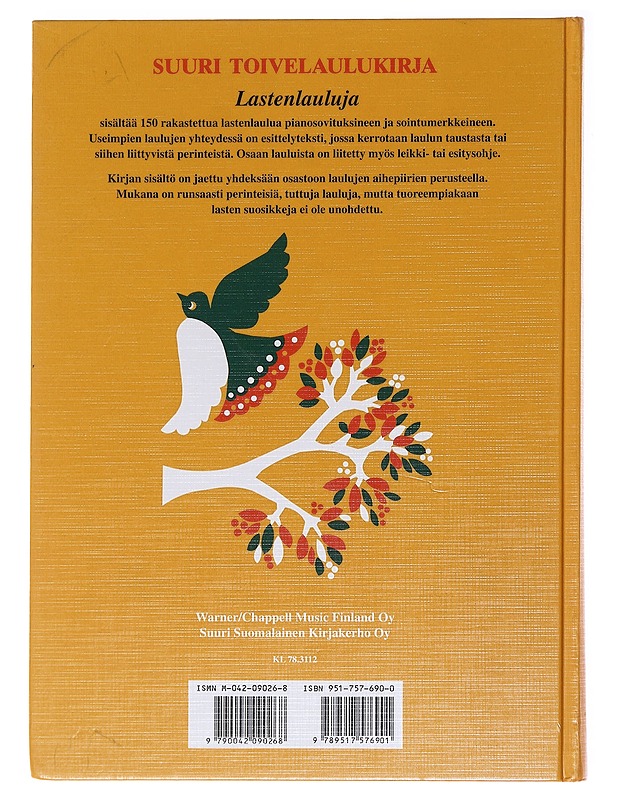 Suuri toivelaulukirja. Lastenlauluja - Kari, Virpi - Musiikki- ja elokuvakirjat - 10105583447 - 1