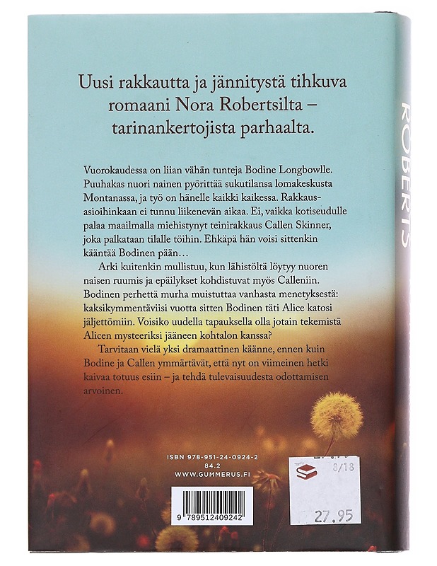 Kotiinpalaaja - Roberts, Nora - Romaanit ja novellit - 10105583485 - 1