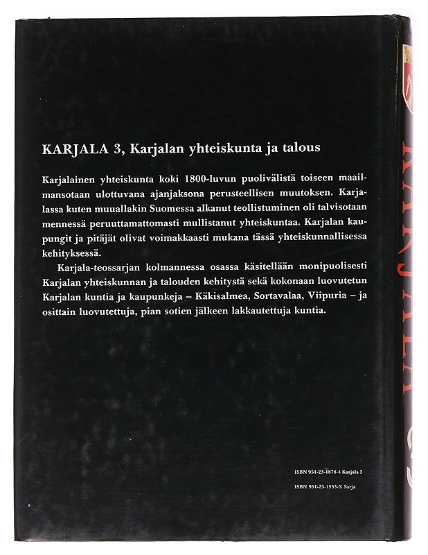 Karjala / 3 Karjalan yhteiskunta ja talous - Ahlström, Christian - Historiakirjat - 10105583619 - 1