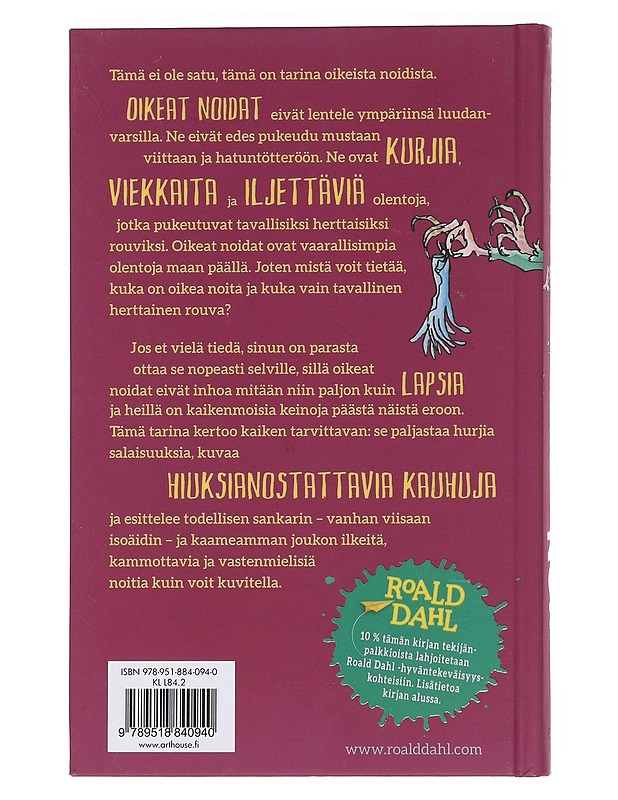 Kuka pelkää noitia - Dahl, Roald - Lastenkirjat - 10105583837 - 1