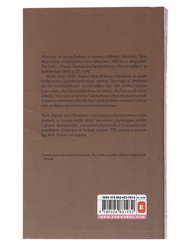 Pyhä Morrissey - Simpson, Mark - Tietokirjat ja oppaat - 10105583926 - 1