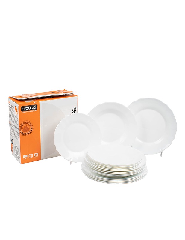 ARCOPAL Louis XV lautassetti, 18 osaa - Lautaset ja kulhot - 10105583975 - 0