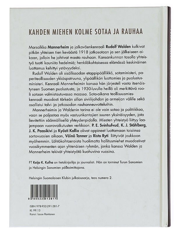 Marski ja hänen varjonsa / kahden miehen kolme sotaa ja rauhaa - Keijo K. Kulha - Elämäkerrat ja muistelmat - 10105584024 - 1