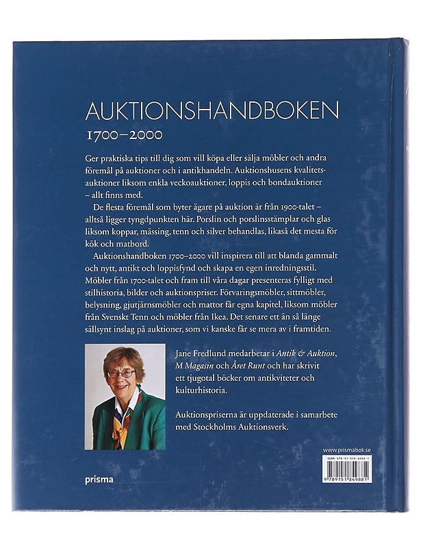 Auktionshandboken : 1700-2000 - Fredlund, Jane - Tietokirjat ja oppaat - 10105584030 - 1