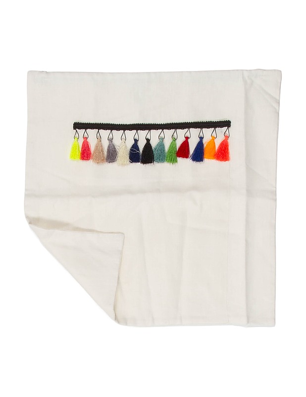 Koristetyynypäällinen Valkoinen, 50x50 cm - Koriste-esineet - 10105584566 - 0