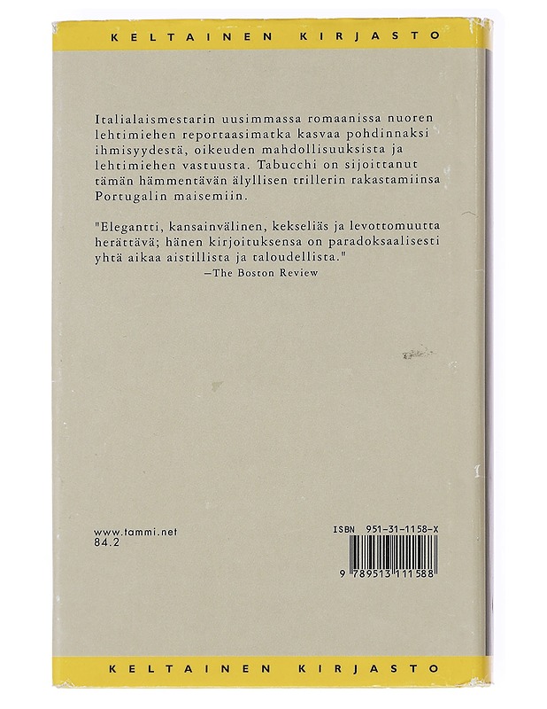 Damasceno Monteiron katkaistu pää - Tabucchi, Antonio - Jännitys ja dekkarit - 10105584673 - 1