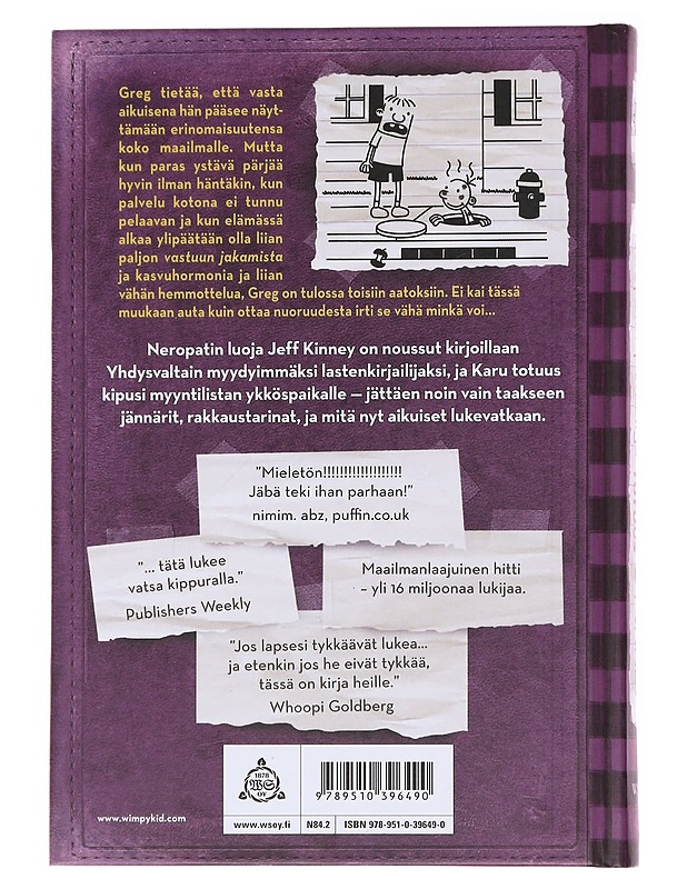 Neropatin päiväkirja / 5 Karu totuus : Greg Heffleyn julkaisu - Kinney, Jeff - Lastenkirjat - 10105584690 - 1