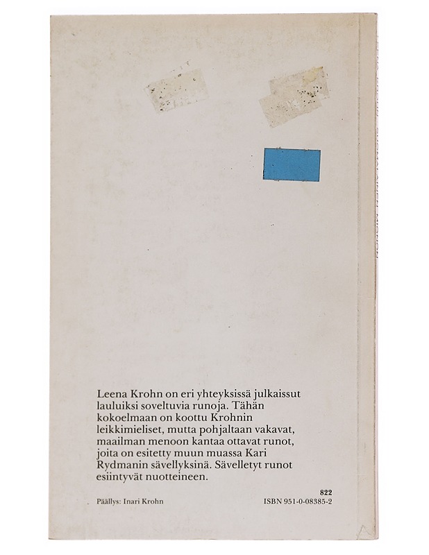 Suomalainen Mignon - Krohn, Leena - Runot ja näytelmät - 10105584743 - 1