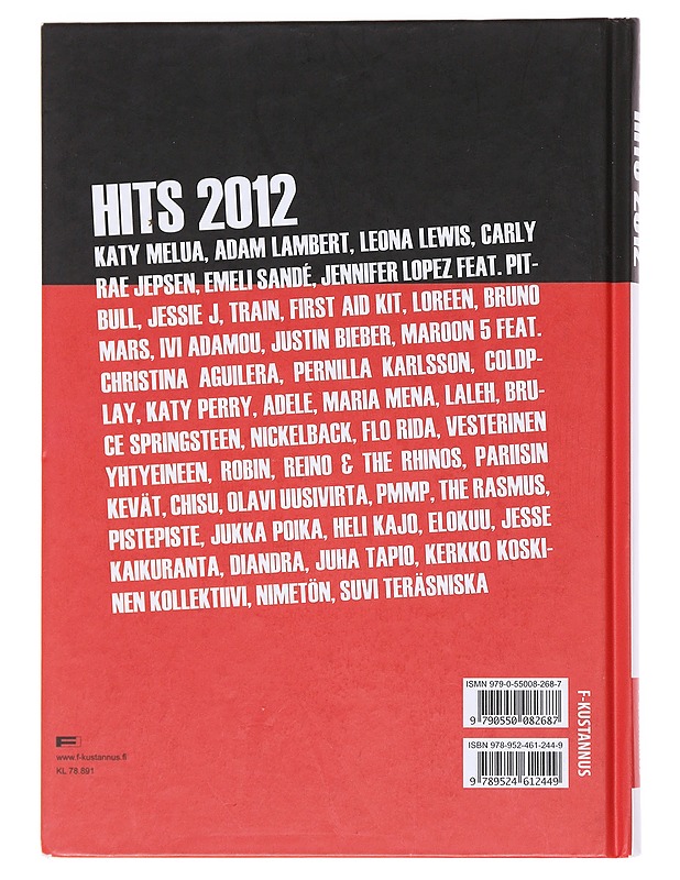 Hits 2012 - Hahne, Ingemar - Musiikki- ja elokuvakirjat - 10105584818 - 1