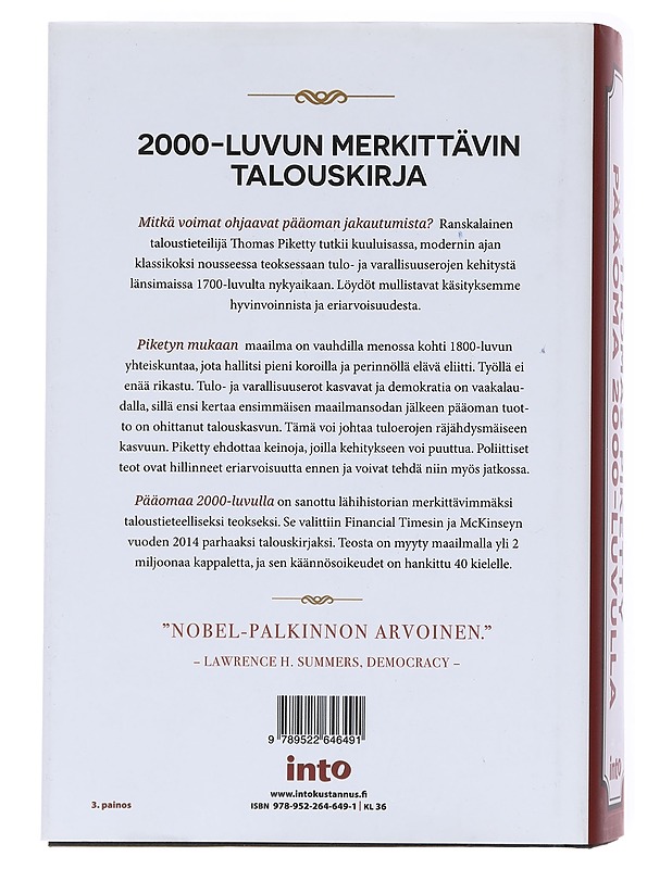 Pääoma 2000-luvulla - Piketty, Thomas - Historiakirjat - 10105584834 - 1