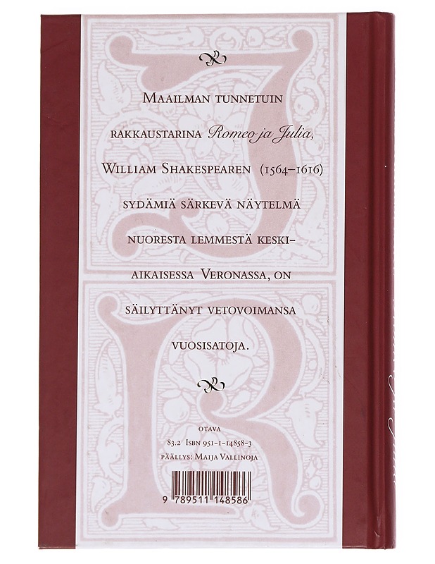 Romeo ja Julia - Shakespeare, William - Runot ja näytelmät - 10105584882 - 1
