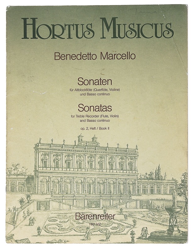 Hortus Musicus: Sonatas for Treble Recorder and Basso continuo - Marcello Benedetto - Tietokirjat ja oppaat - 10105584964 - 0