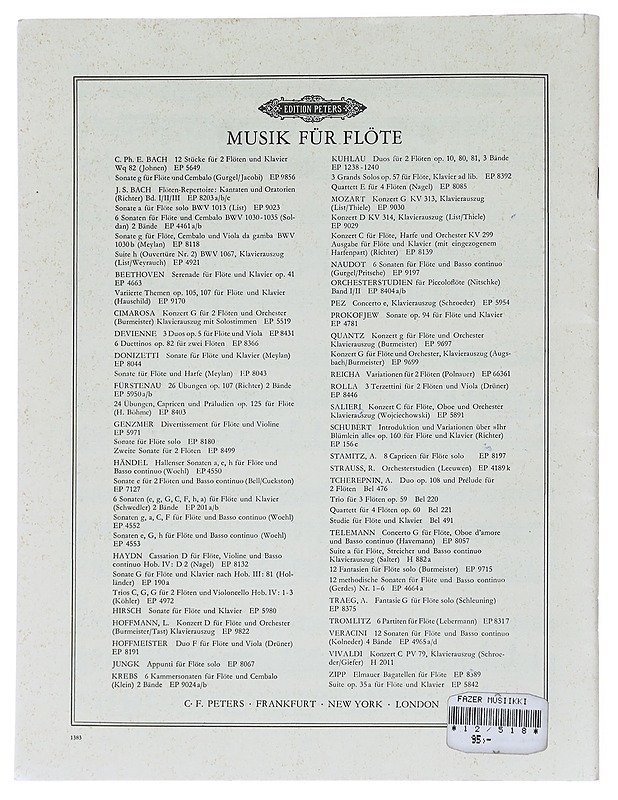 Mozart Konzert D-dur / D major, KV 314 Flöte und Urchester - Erich List - Tietokirjat ja oppaat - 10105584981 - 1