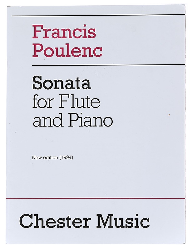 Francis Poulenc, Sonata for Flute and Piano - Carl B. Schmidt - Tietokirjat ja oppaat - 10105585000 - 0
