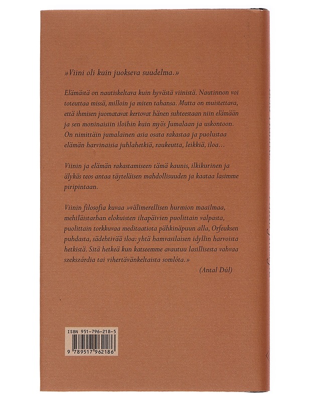 Viinin filosofia - Hamvas, Béla - Kirja lahjaksi - 10105585071 - 1