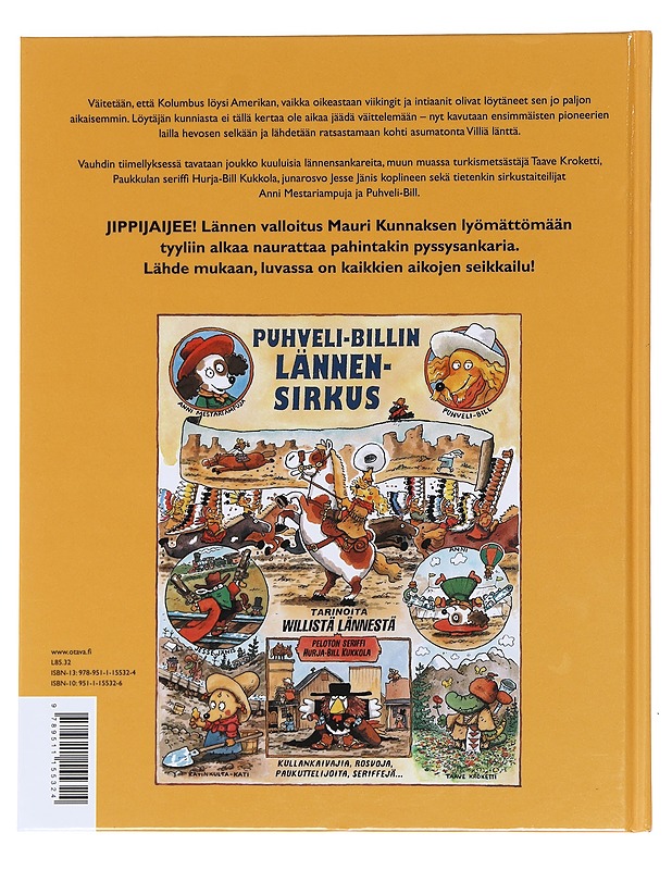 Puhveli-Billin lännensirkus - Kunnas, Mauri - Lastenkirjat - 10105585109 - 1