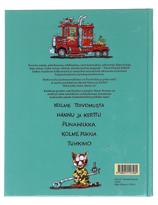Hurjan hauska autokirja - Kunnas, Mauri - Lastenkirjat - 10105585120 - 1