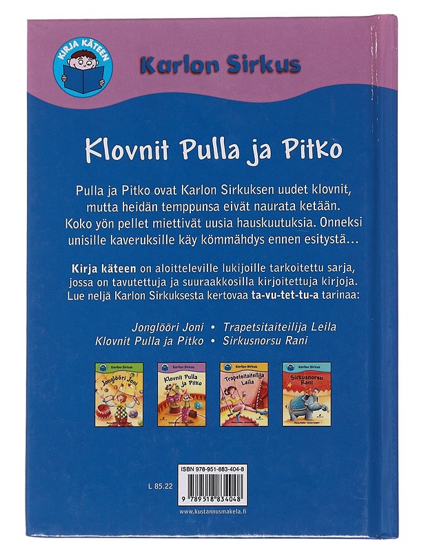 Klovnit Pulla ja Pitko - Dolan, Penny - Lastenkirjat - 10105585126 - 1