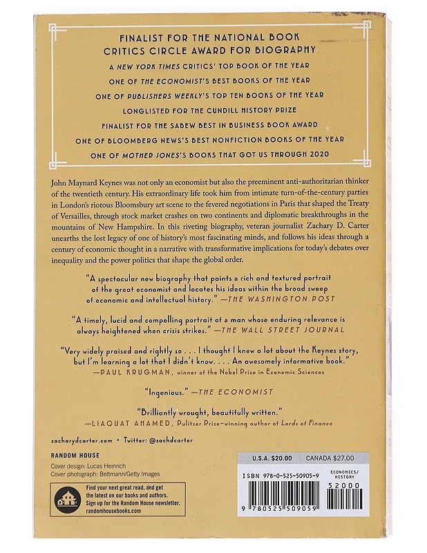The price of peace : money, democracy, and the life of John Maynard Keynes - Zachary D.  Carter - Elämäkerrat ja muistelmat - 10105585188 - 1
