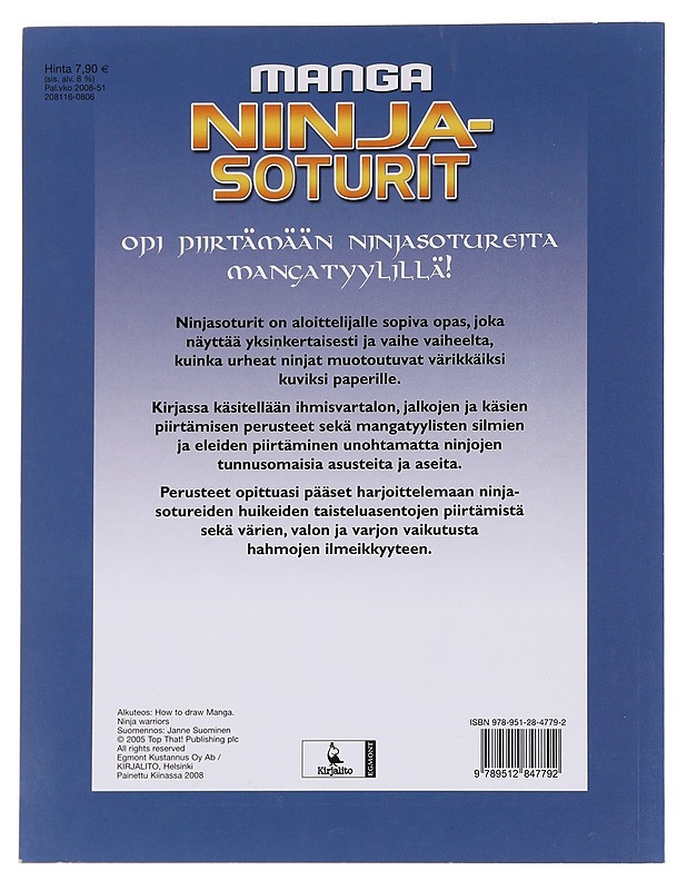 Manga Ninjasoturit : luonnostele, piirrä, väritä - Suominen, Janne - Sarjakuvat - 10105585320 - 1