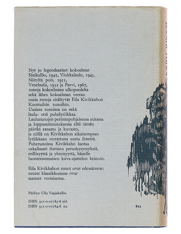 Kootut runot - Eila Kivikkaho - Runot ja näytelmät - 10105585352 - 1