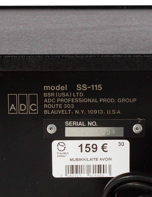 ADC SS-115 ekvalisaattori / taajuuskorjain - Audio - 10105585430 - 3