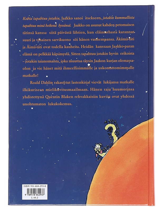 Jaakko ja jättipersikka - Dahl, Roald - Lastenkirjat - 10105585529 - 1