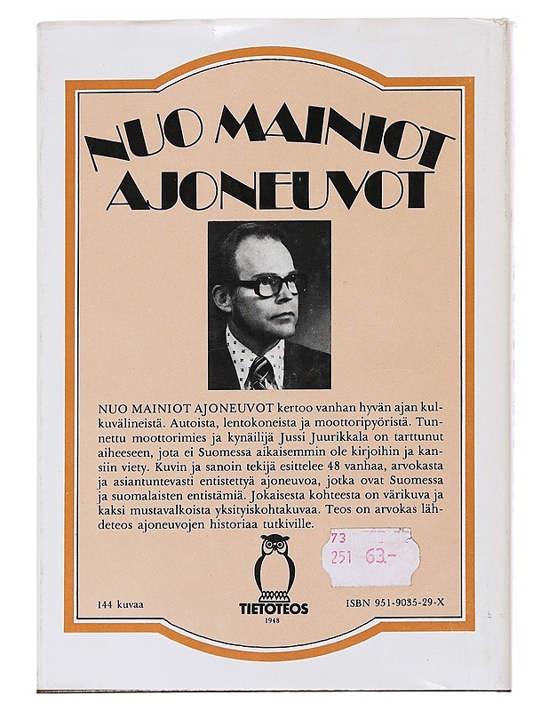Nuo mainiot ajoneuvot - Jussi Juurikkala - Tietokirjat ja oppaat - 10105585574 - 1