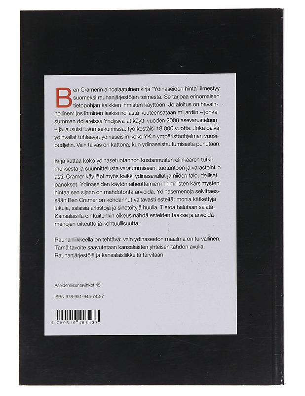 Ydinaseiden hinta - Cramer, Ben - Tietokirjat ja oppaat - 10105585618 - 1