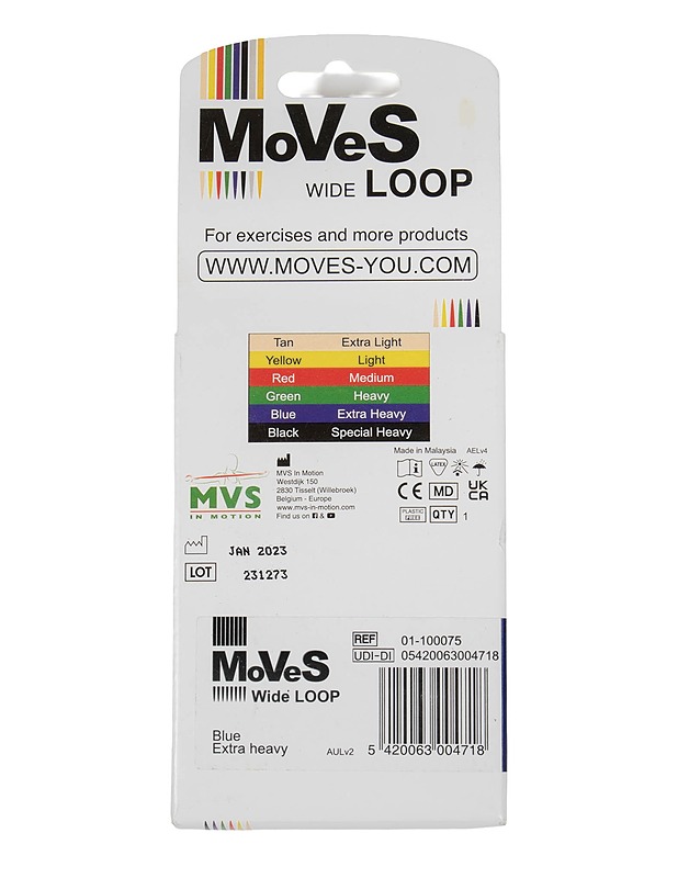 MOVES Wide Loop harjoituskuminauha, 7.5x30 cm - Kuntoilu - 10105585698 - 1