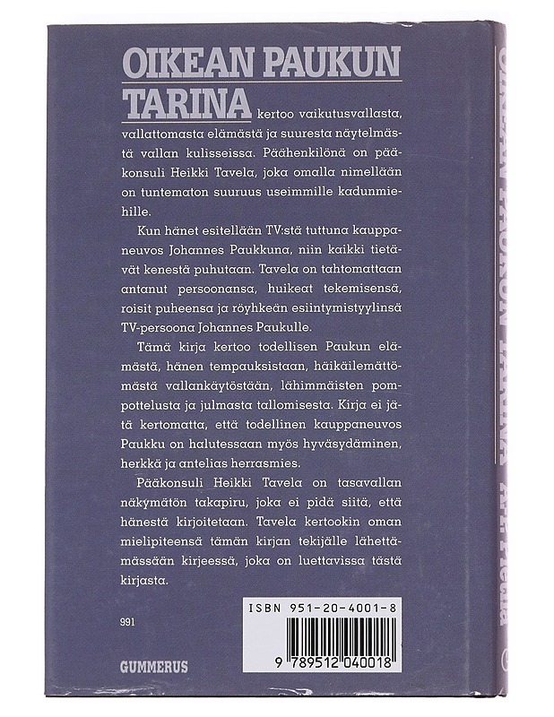 Oikean Paukun tarina - Pietilä, A.P. - Elämäkerrat ja muistelmat - 10105585786 - 1