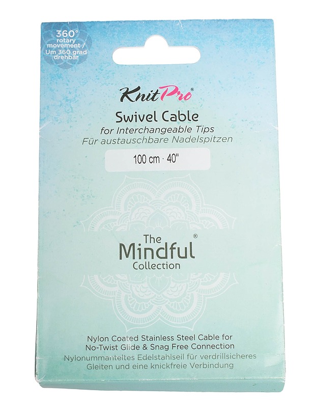 KNITPRO The Mindful Collection vaihtokaapeli, 100cm - Ompelu - 10105585926 - 0