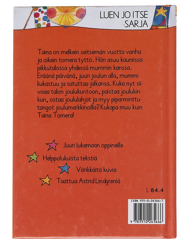 Taina Tomera auttaa mummia - Lindgren, Astrid - Lastenkirjat - 10105585982 - 1