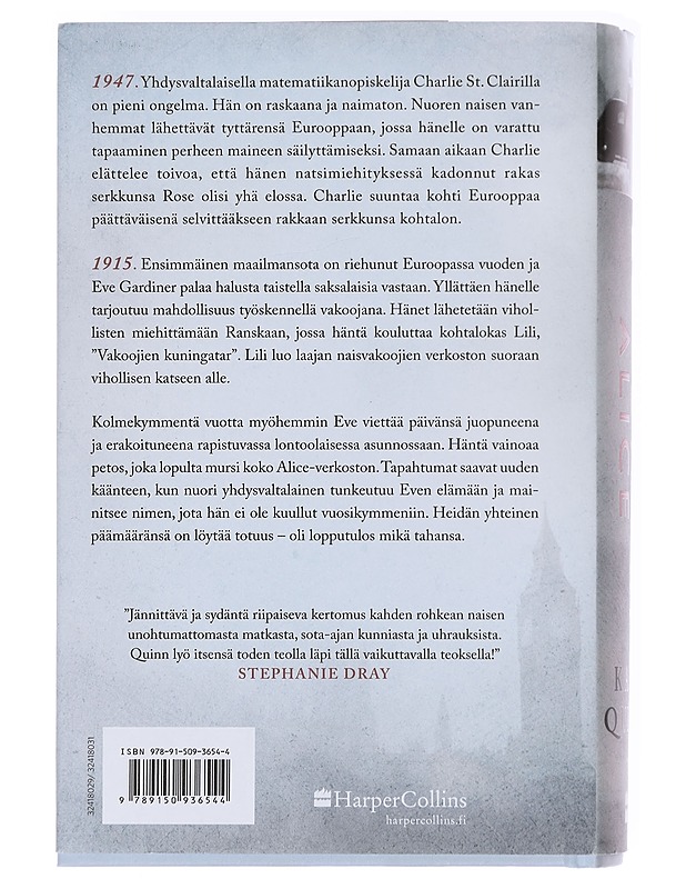 Koodinimi Alice - Kate Quinn - Kaunokirjallisuus - 10105586036 - 1