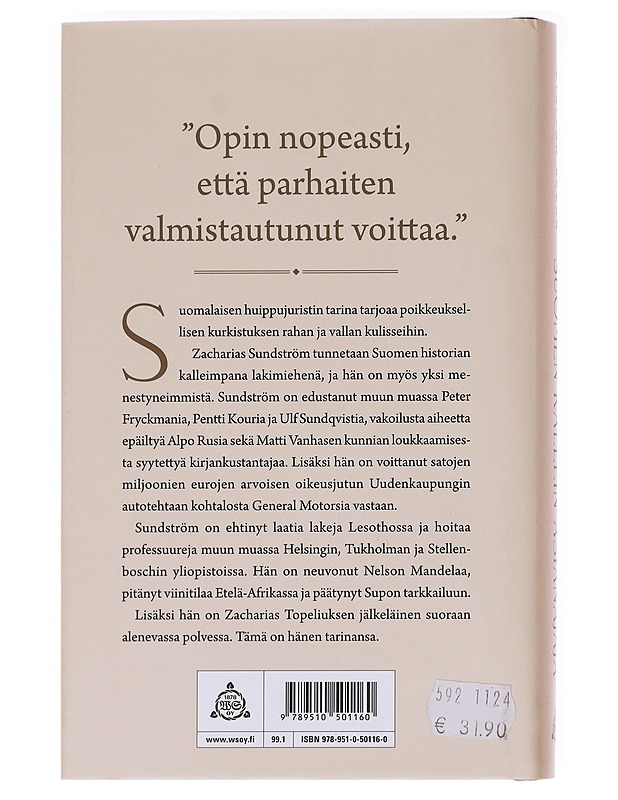 Suomen kallein asianajaja - Sundström, Zacharias - Elämäkerrat ja muistelmat - 10105586146 - 1