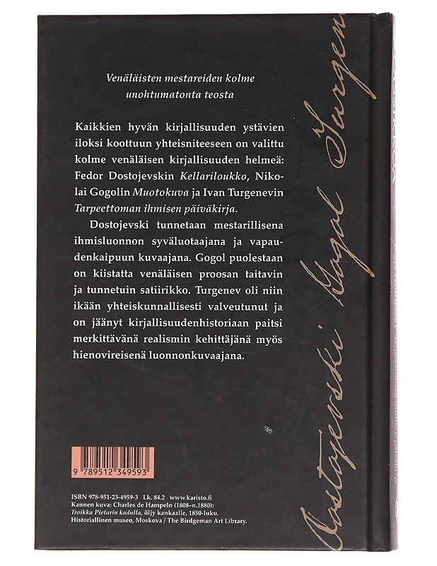 Kolme venäläistä klassikkoa - Gogol, Nikolai - Romaanit ja novellit - 10105586244 - 1